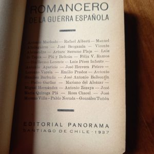 ROMANCERO DE LA GUERRA ESPAÑOLA/ Prólogo-introducción y selección de María Zambrano